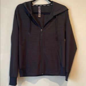 Black Hooded Zip-Up Jacket Size SP